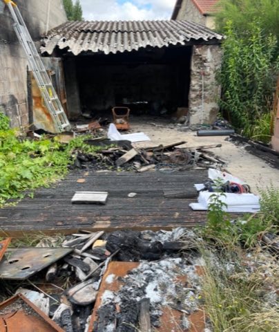 Toiture amiantée avant dépose